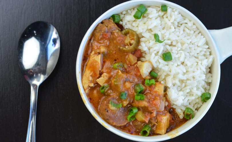 Vegan gumbo made with the help of our Vitamix.