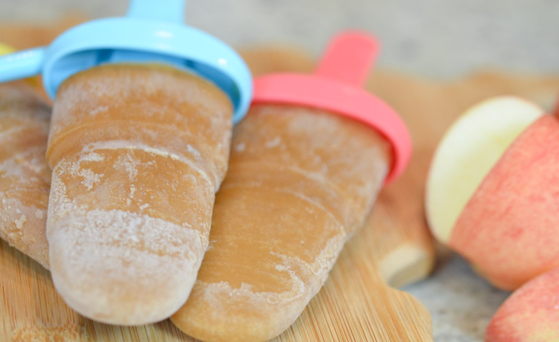 Apple cider pops from Life is NOYOKE up close.