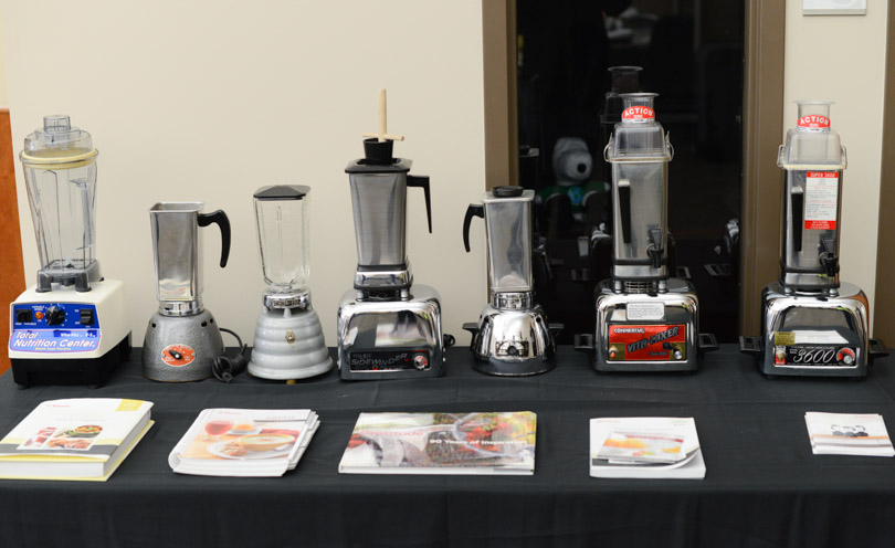 Vintage Vitamix machines side by side.