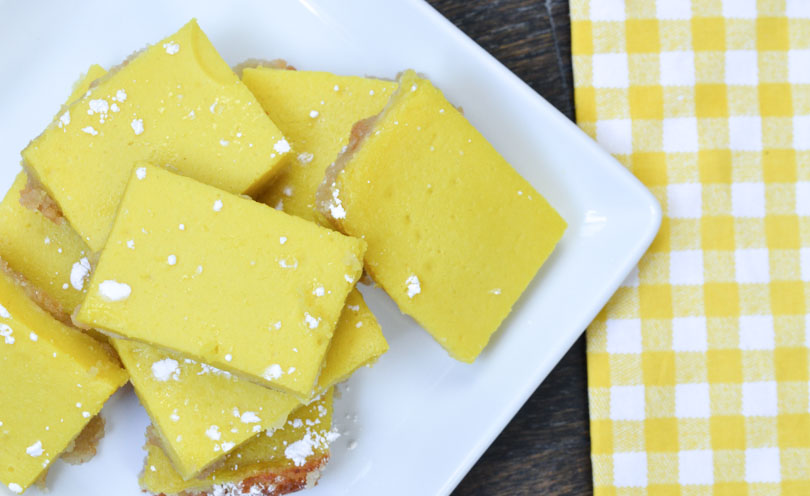 Lemon bars made in our Vitamix.