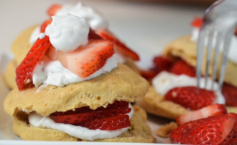 A vegan strawberry shortcake by Life is NOYOKE.