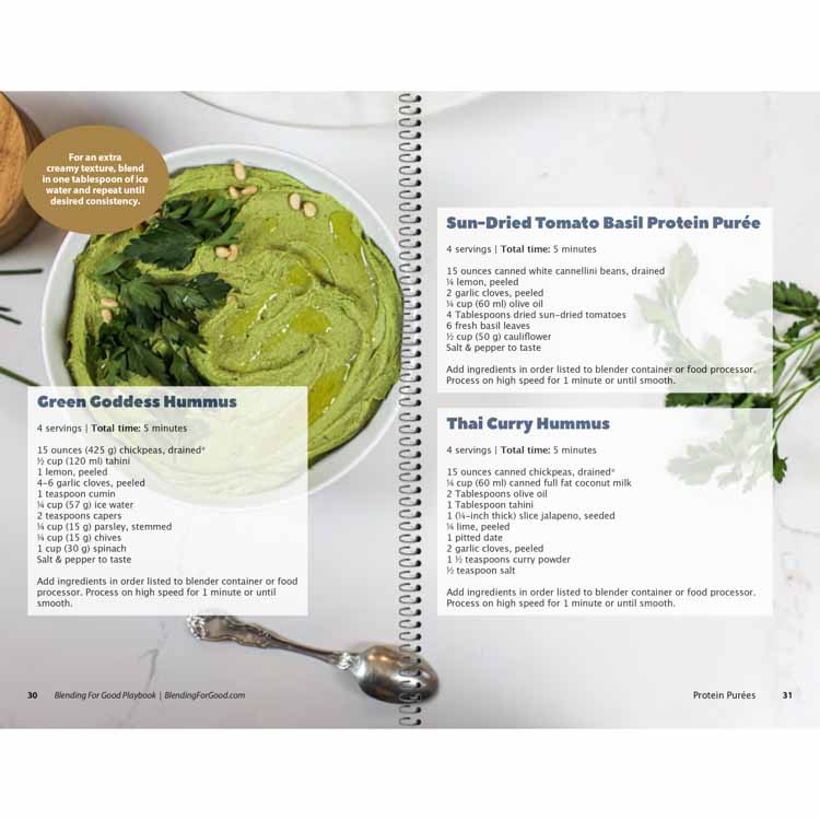 blending for good playbook green goddess hummus