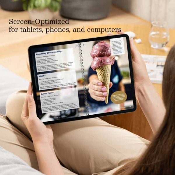 blending for good a playbook vitamix cookbook preview on tablet