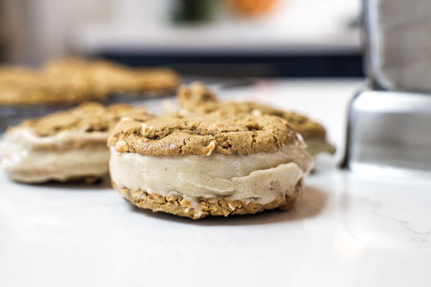 Oatmeal Cream Pie Nice Cream Sandwiches