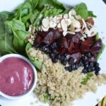 Spinach Salad with Blueberry Balsamic Vinaigrette