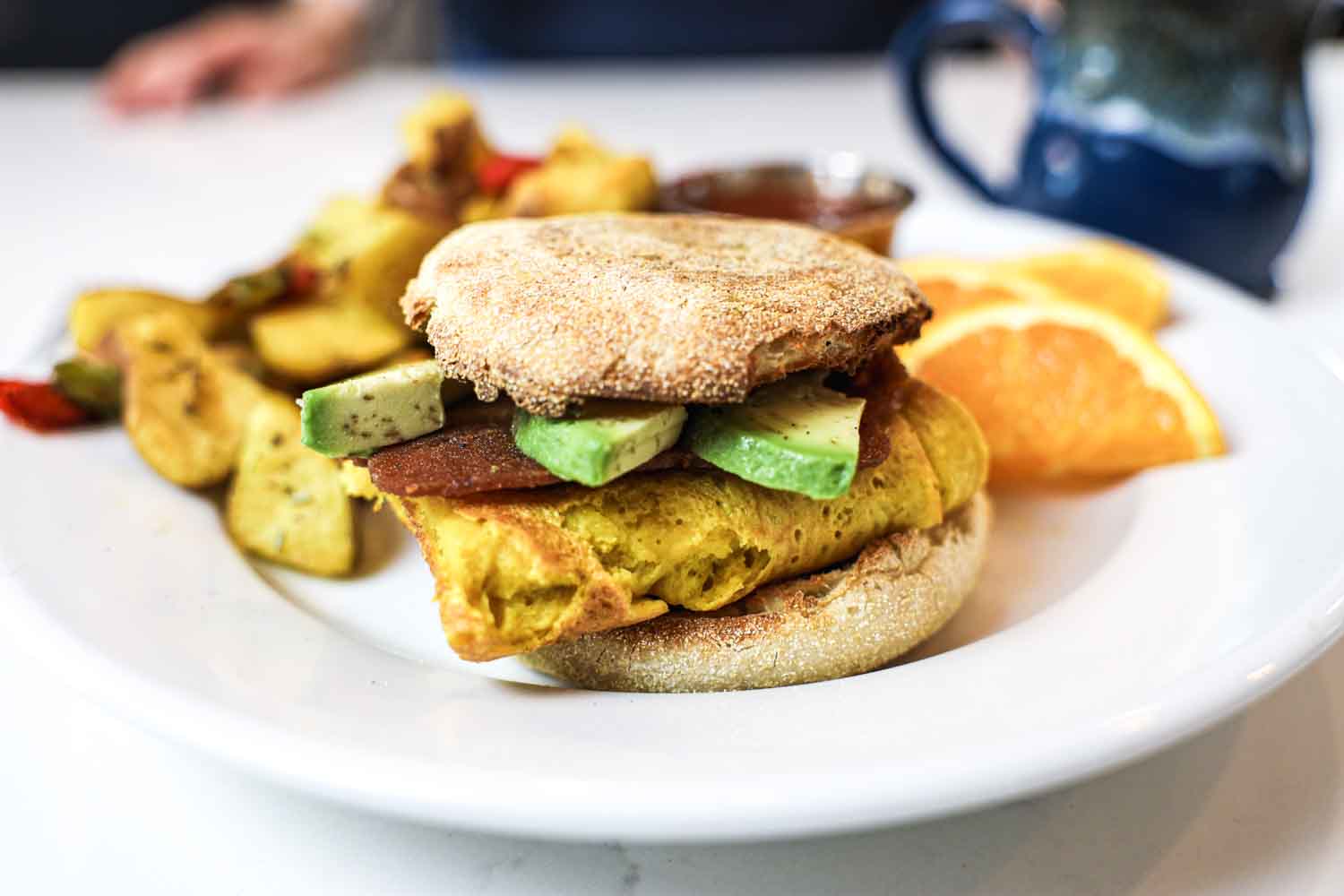 avocado mung bean breakfast sandwich
