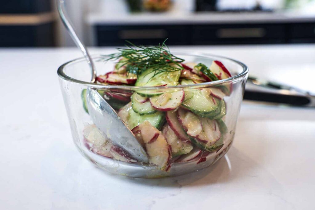 Shaved Radish & Cucumber Salad with Lemon-Dill Vinaigrette v2