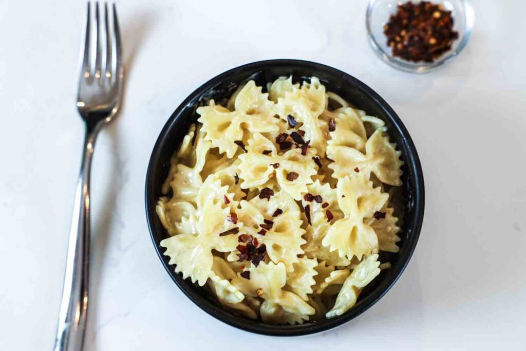 Bowtie Pasta in Lemon-Garlic Silken Cream with Broccoli